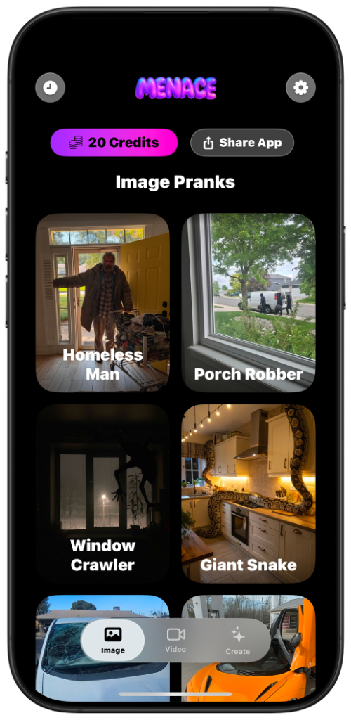 Menace App Screenshot